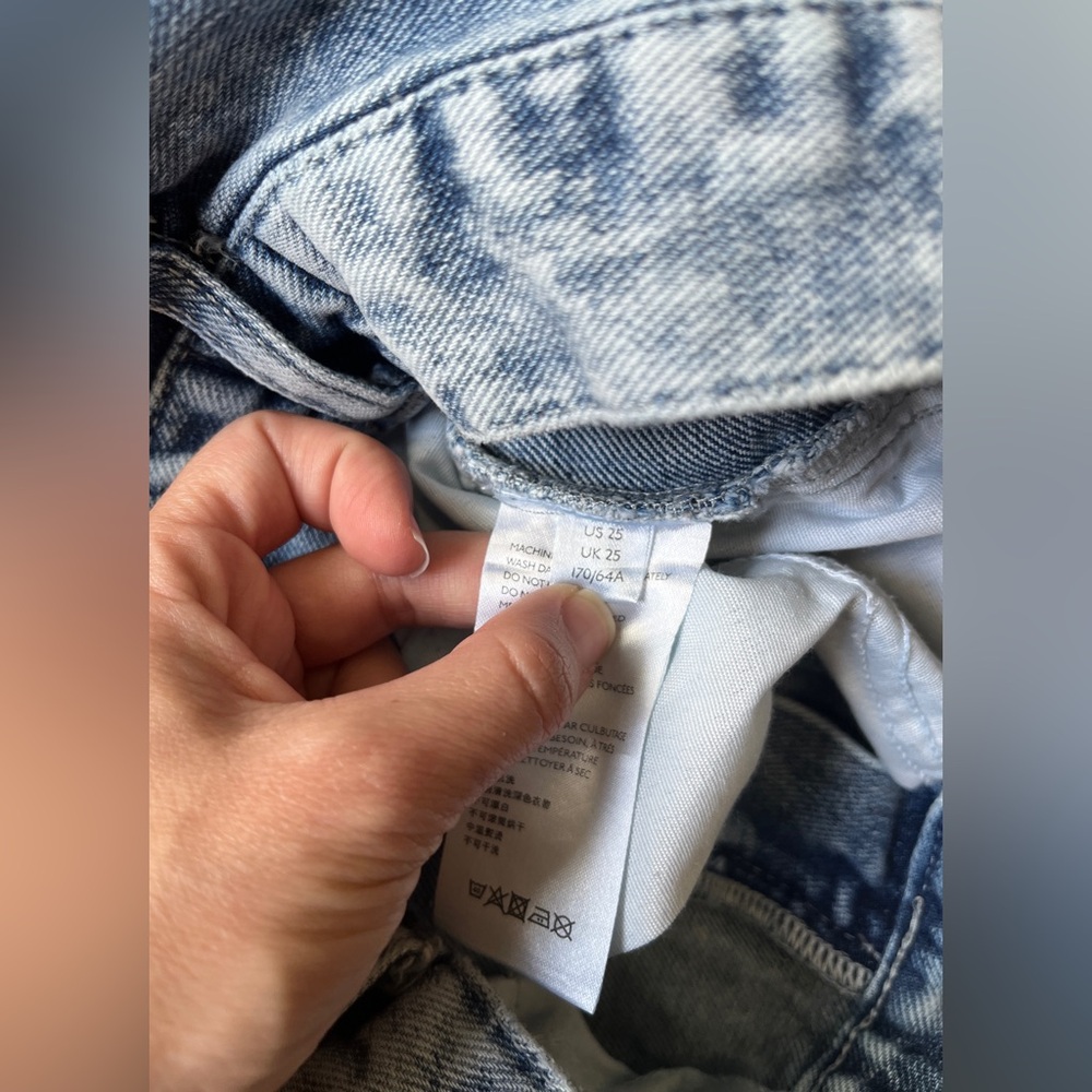 BDG Urban Outfitters High-Rise Baggy Jeans Women's 25 Blue Acid Wash - Picture 9 of 13